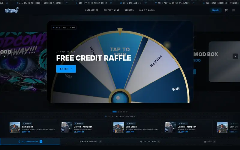 Mod Comps — Car-mod raffles